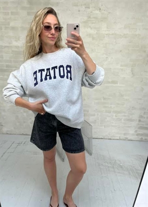 Iris crewneck classic sweatshirt Light Grey Melange ROTATE